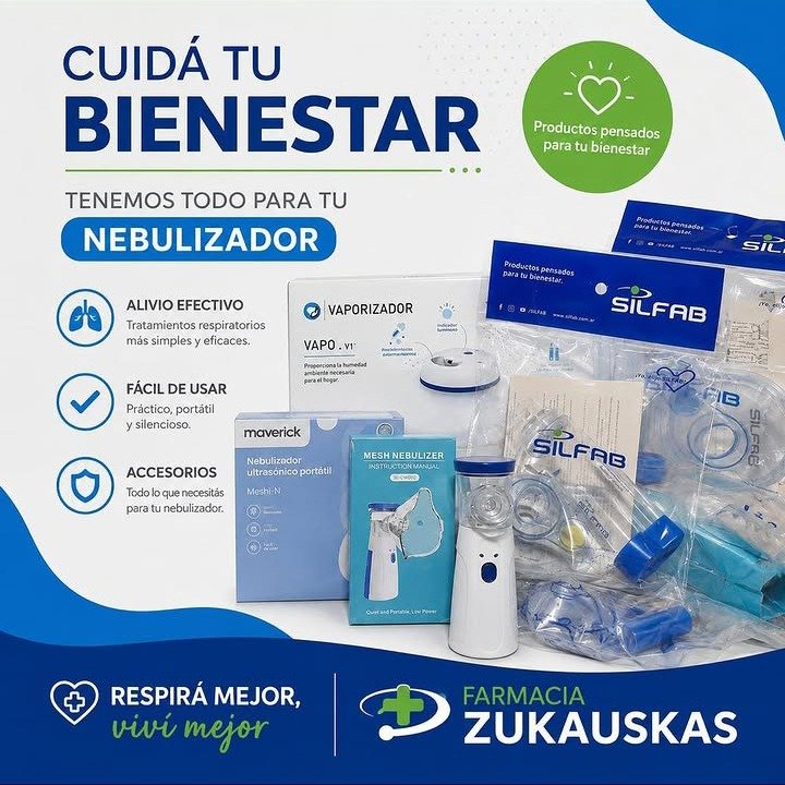Promoción de nebulizadores Silfab y Maverick en Farmacia Zukauskas